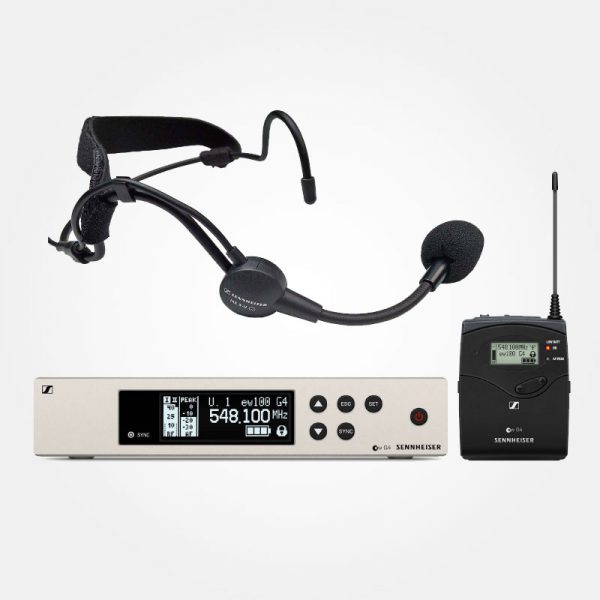 Sennheiser EW100 G4 met bodypack en ME 3-II headset