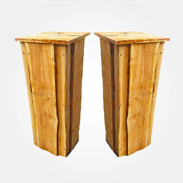 E! houten zuilen