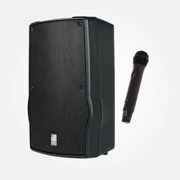 accu speaker + microfoon huren