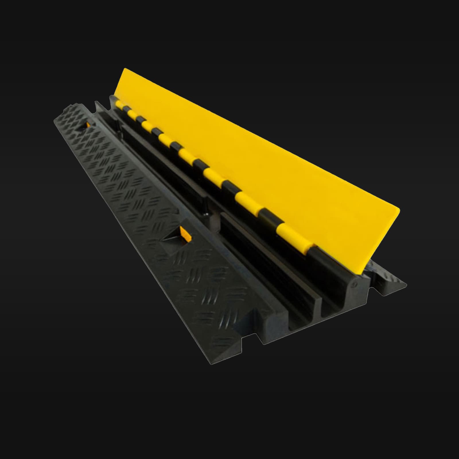 Kabelbeschermer / kabelgoot 2 kanaals rubber