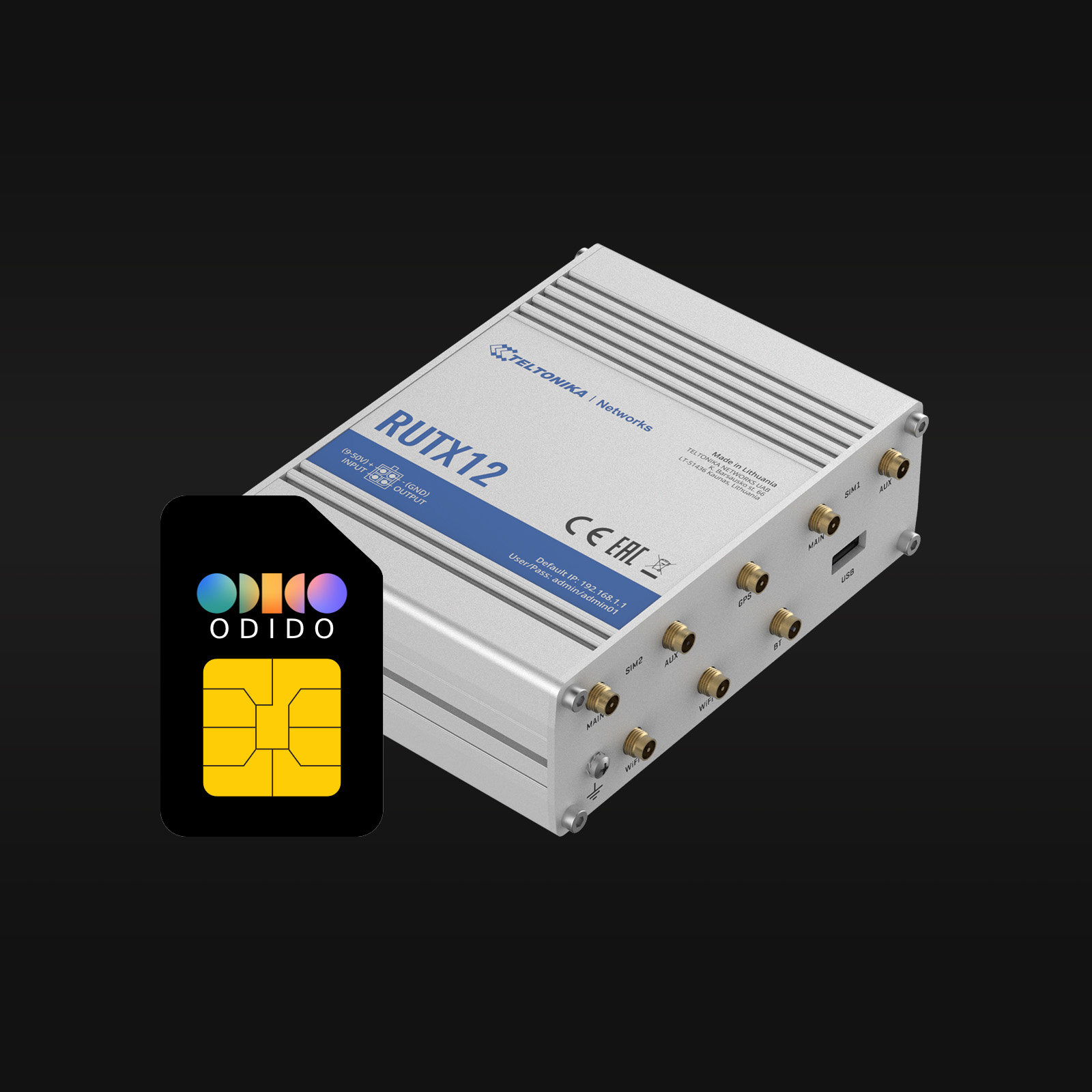 4G LTE, Gigabit (backup) internet/livestream router - Teltonika RUTX12 + dubbel data