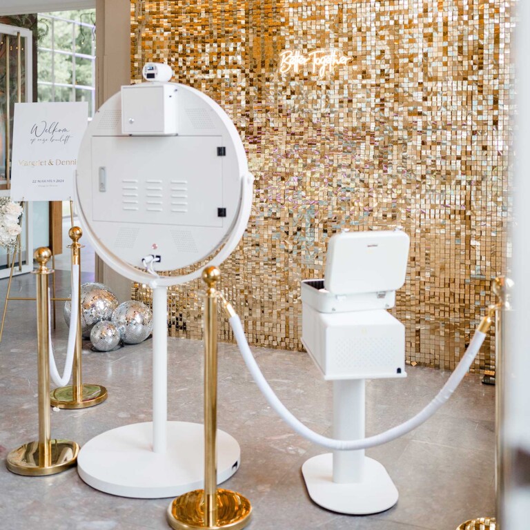 Photobooth Gold met XL shimmerwall