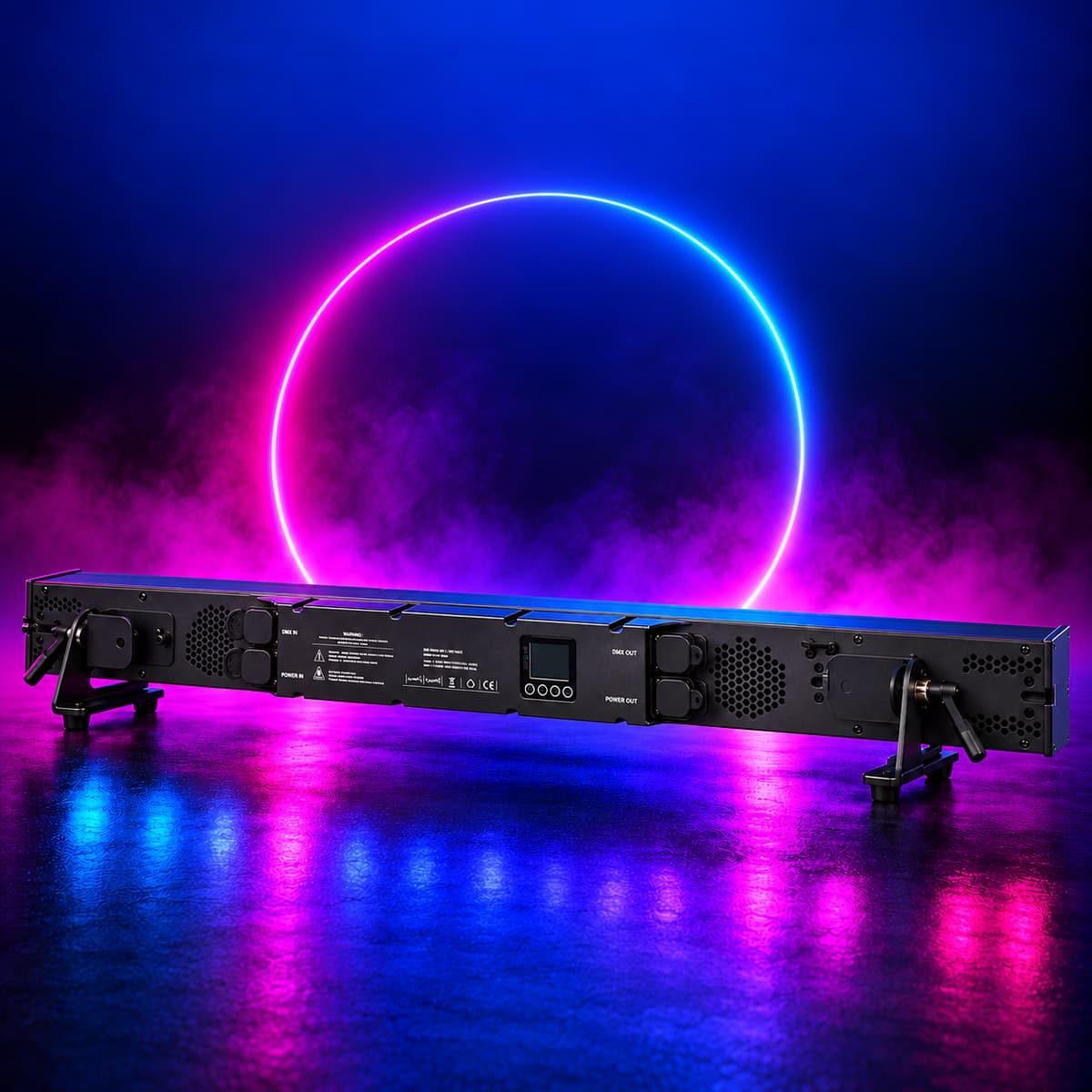 Back of the V-Show IP1820 LED bar with display and connectors